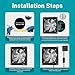 HG Power 8 Inch Exhaust Fan with Switch, Powerful Kitchen Exhaust Fan with Damper, Potable Window Exhaust Fans, Small Fume Extractor Ventilation Fan for Attic, Shop, Smoking Room, Garage