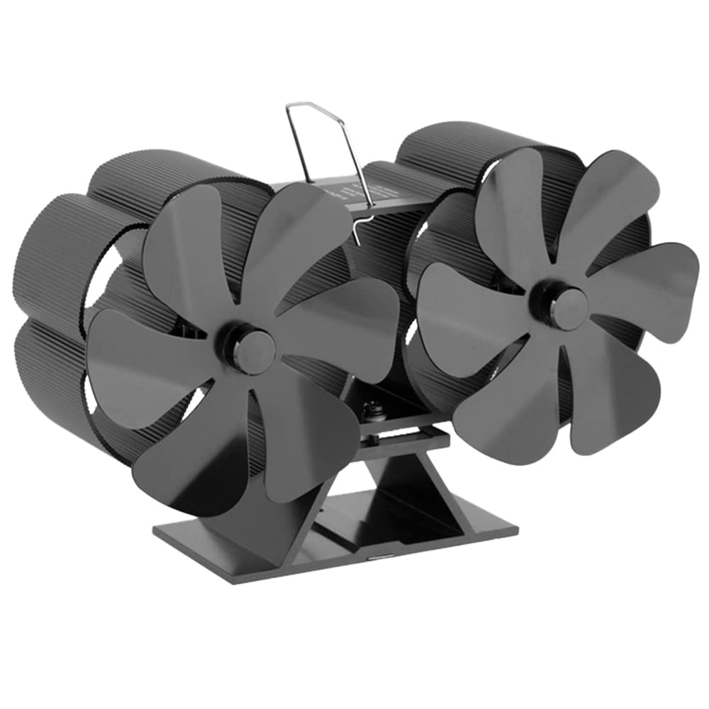 12 Blades Stove Fan, Upgrade Double Log Burner Fan, Mini 6-Blade  Double-Headed Fireplace Fan, Heat Powered Fireplace Fan for Wood/Log Burner/Fireplaces  : Amazon.co.uk: DIY u0026 Tools