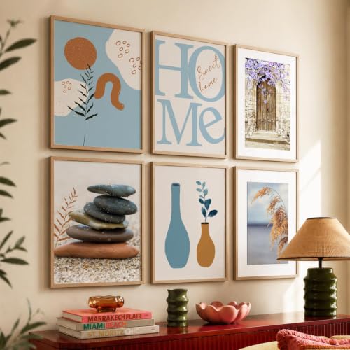Image of kotart Boho Theme wall art for home decor, living room, bed room | Poster with frames wall hanging paintings | Boho digital wall art (10x13 inch, G)
