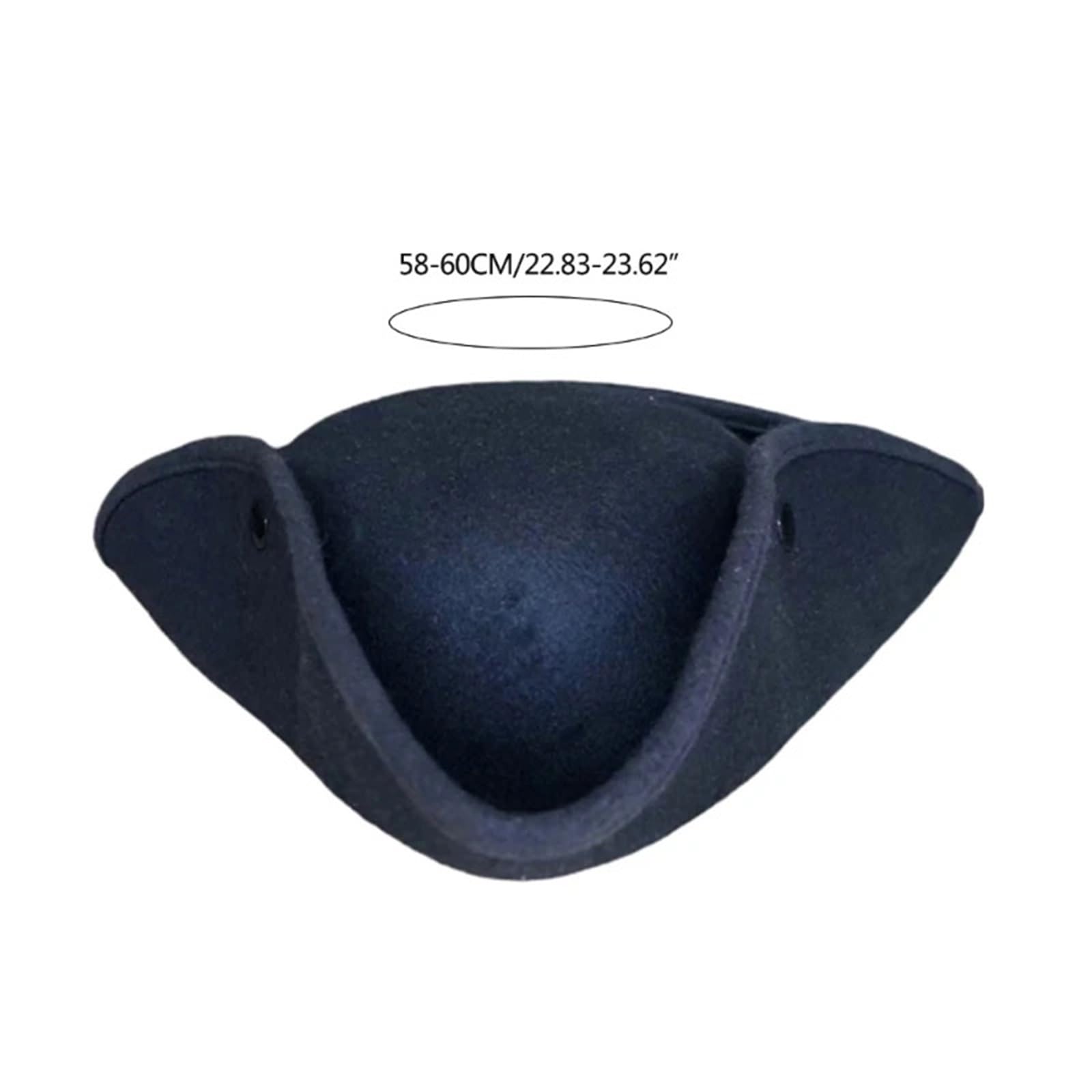 Cappello Pirata Cappello da Capitano Pirata for Donna Uomo Costume Unisex a Tricorno Cosplay Spettacoli Teatrali a Tre punte