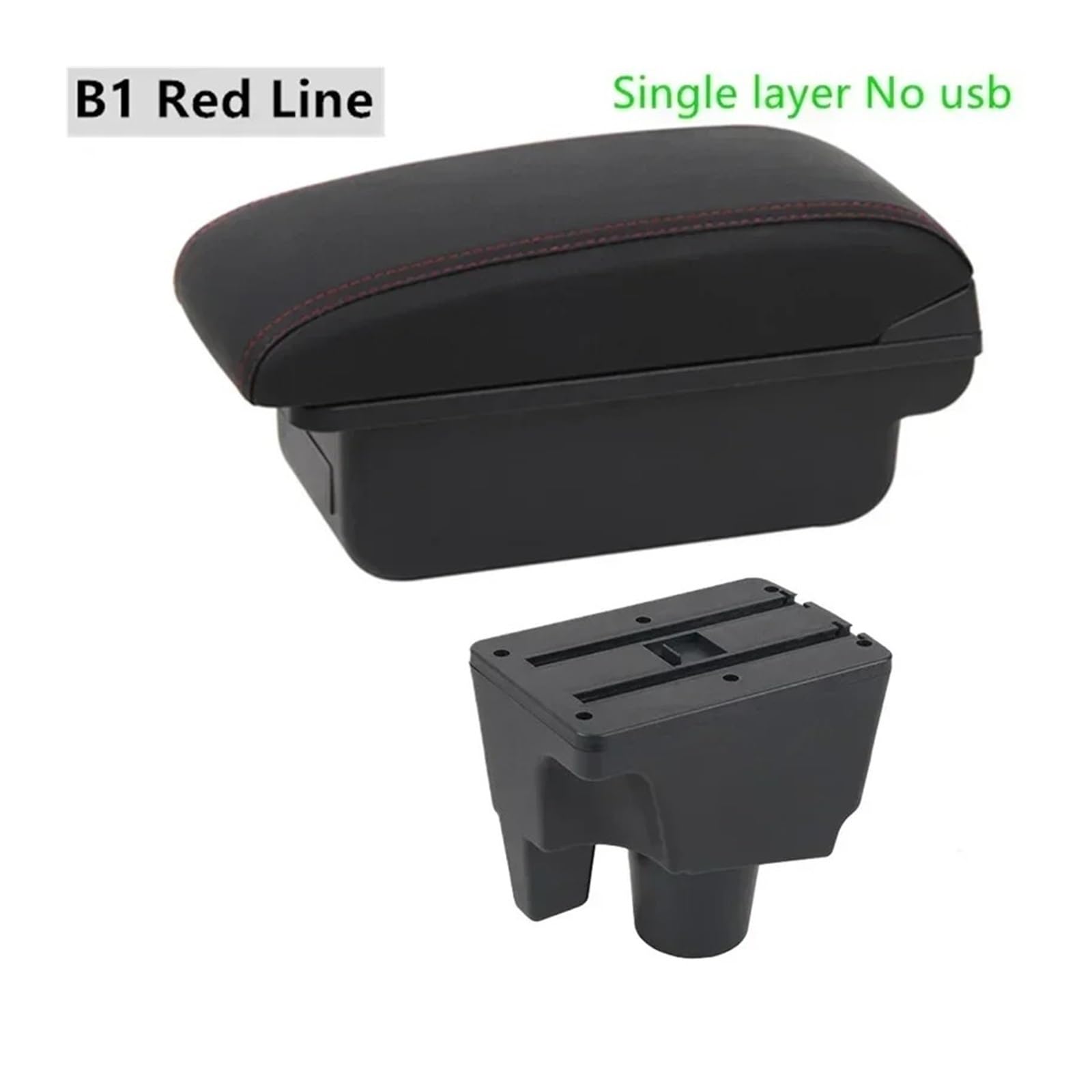 Bracciolo portaoggetti universale per auto, in pelle, con porta USB
