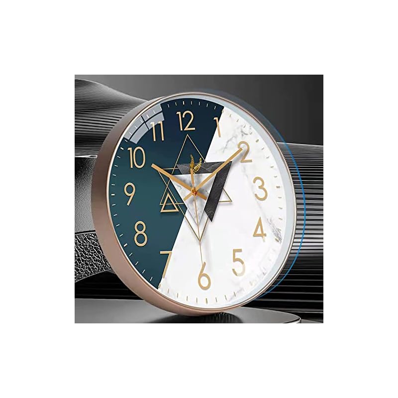 Rylan Wall Clock 12" Silent Quartz Decorative Latest Wall Clock Non-Ticking Classic Clock Battery Operated Round Easy to Read for Room/Home/Kitchen/Bedroom/Office/School*= - Image 3