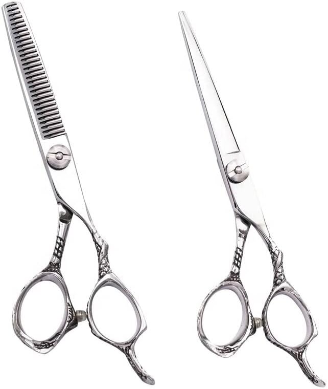 Hair Cutting Scissors, 6 Inch Salon Professional Tools Thinning Trimming Hairdressing Scissor Shears Barber Set