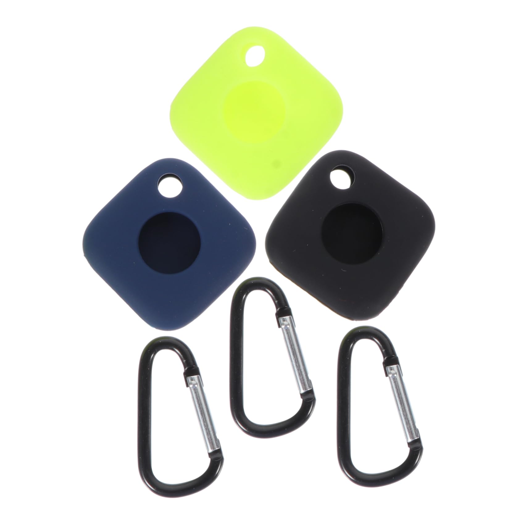 HOMSFOU Tile Case Keychain 3 Pack Silicone Tracer Cover Protective Case for Tile Mate Durable Stylish
