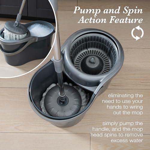 Simplify Self Wringing Mop & Bucket Set | 16 Liter | Extendable Handle | Gentle on Floors - Image 6