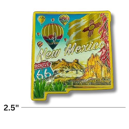 Imán decorativo metálico New Mexico ruta 66 2.5 pulg miniatura 4