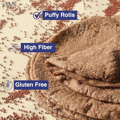 Image of TWF Ragi Flour | 1 Kg | Stone Ground | Not Pulverized | Finger Millet Atta | Naturally Gluten-Free | Virgin - Nutrient Rich | Mandua, Kezhvaragu, Mandia, Taidalu, Kodra, Ragula, Nachni Aata