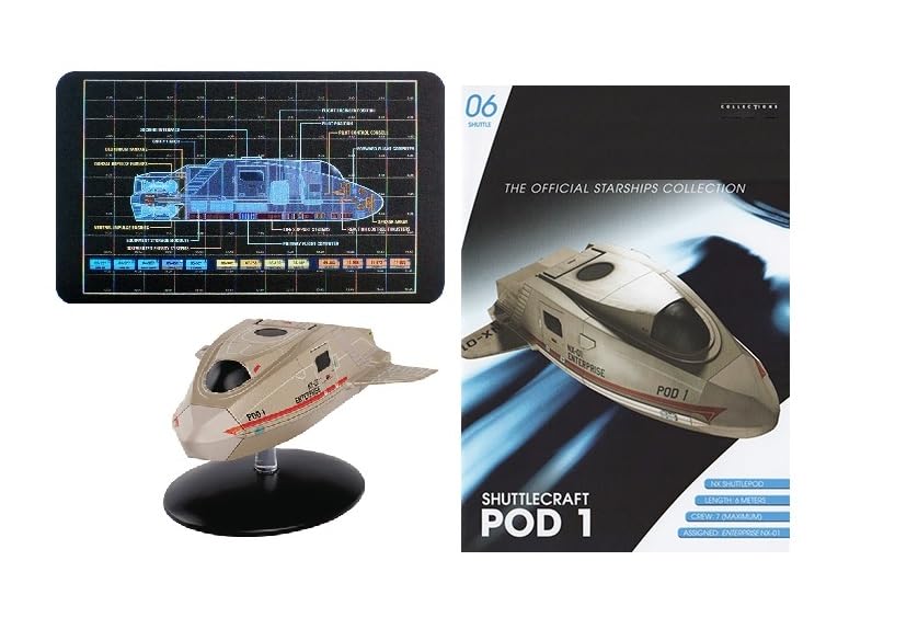Model Diecast Ship Official Trek Shuttle (6 - NX-01 Enterprise Shuttlecraft Pod 1)