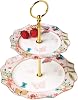 fruit bowl Double layer European Dim sum dish English fruit dish Living room cake rack Sugar dried fruit dish Afternoon tea bowls for sweets