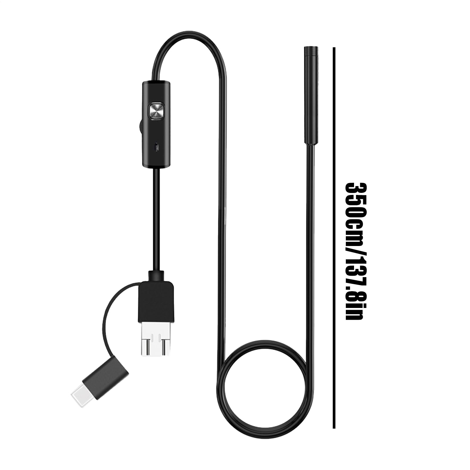 Cámara Endoscopio IP67 Con Cable De 3.5 M Y Luz LED Ajustable – Ideal Para Inspección De Fontanería, Automoción Y Hogar