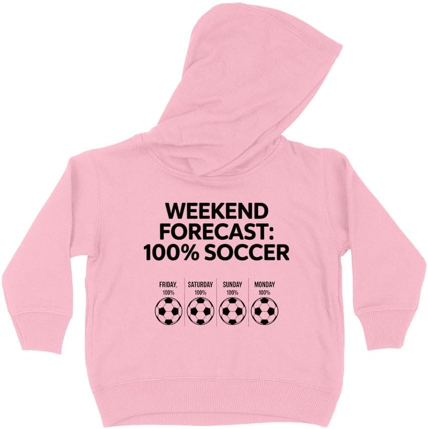 TeesAndTankYou Weekend Forecast Soccer Kids Hoodie Sweatshirt Toddler