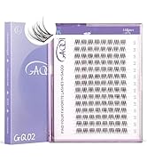 GAQQI Lash Clusters, GQ02 Individual Lashes C Curl 112PCS, Wide Band 12MM Only Eyelash Clusters, ...