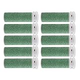 Foot Solutions Super Coarse Emjoi Micro-Pedi Refills Rollers Compatible with Emjoi Micro-Pedi Callus Remover (10 Pack Green)