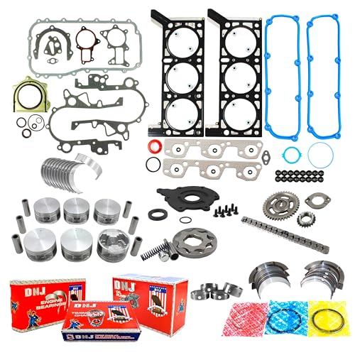 DNJ EK1168AM Master Engine Rebuild Kit for 2009-2011 Jeep Wrangler 3.8L V6 12V OHV 3778cc
