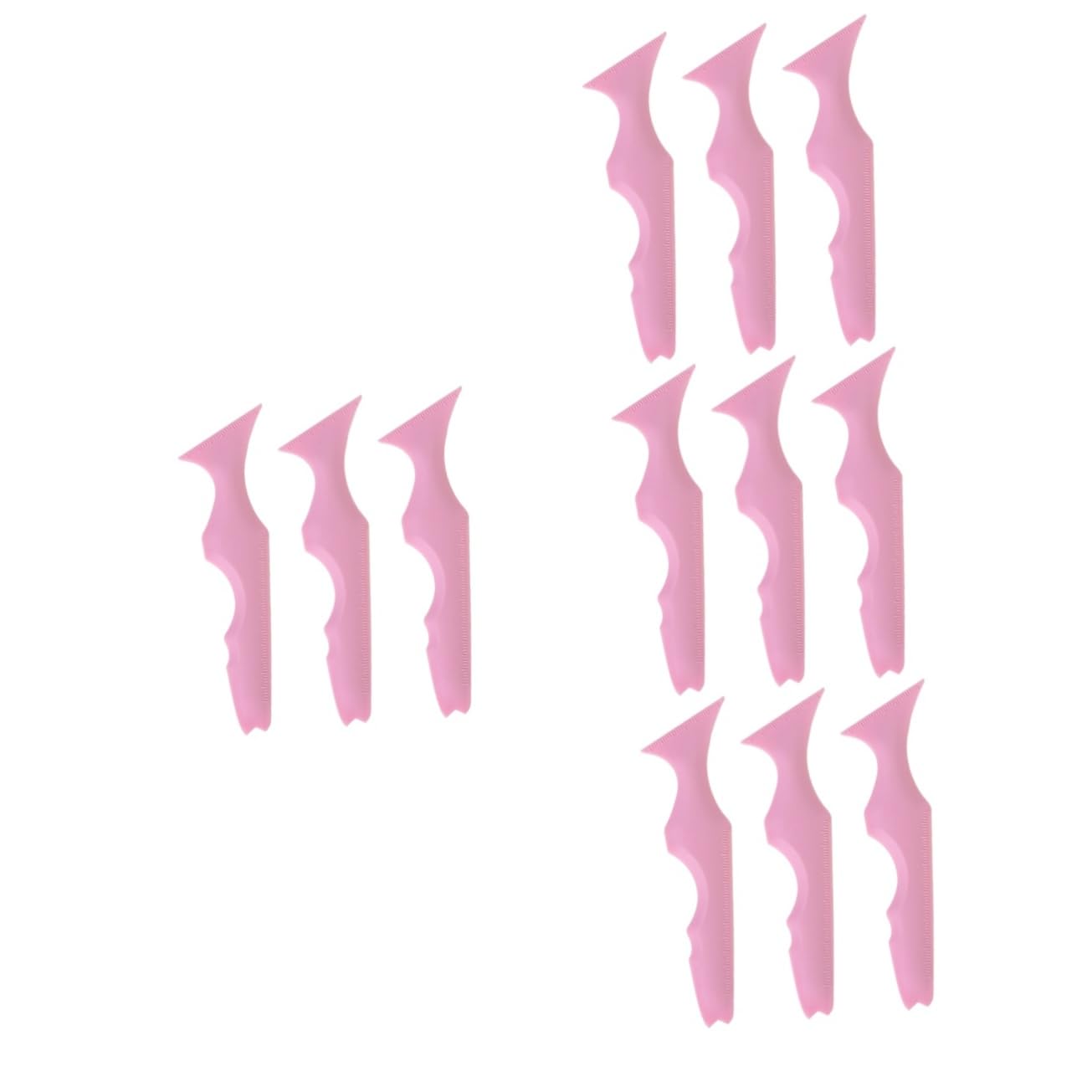 Healeved 12pièces Pochoirs Silicone Réutilisables Pour Eyeliner Aide à Application De Maquillage Outils Pour Sourcils Et Ombres à Paupières