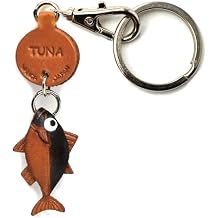 Genuine 3D Leather Tuna Japanese Leather Keychains Fish. Made by skillful craftsmen of VANCA CRAFT in Japan.
