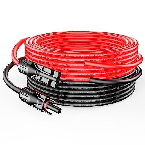 RICH SOLAR 30 Feet 10 Gauge Solar Extension Cable One Pair Connect Solar Panel to Charge Controller