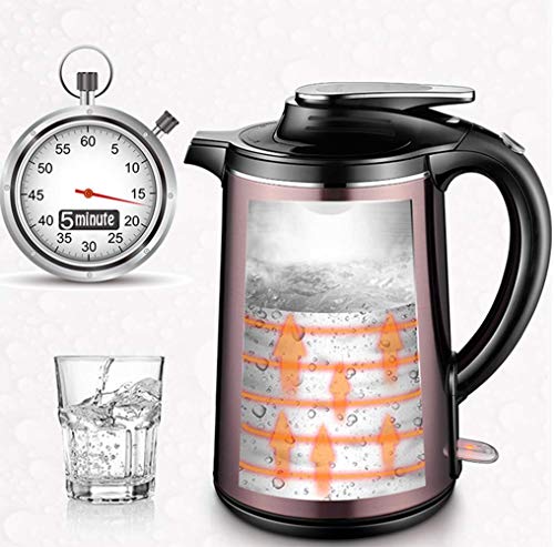 gerenic 1,8l Edelstahl Wasserkocher mit Innendeckel 1850w(bpa frei) kabelloser Teekessel,schnell kochender Wasserkocher… – Bild 3