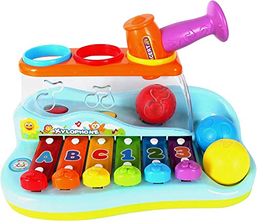 Yerloa Baby-xylofoon met ballen en hamer, muzikaal babyspeelgoed, leeftijd 6-12 maanden, educatief speelgoed, voor jongens en meisjes - Image 7