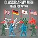 Liberty Imports Army Men Toy Soldiers Playset Bucket – WWII Action Figures with Military Vehicles, Accessories & Flags – Kids Imaginative Battle Toy Set (200 PCS - Soldiers Only)