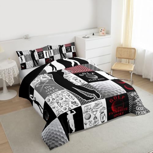 Image of Feelyou Golf Comforter Set Twin Size 2 Pcs Kids Boys Girls
