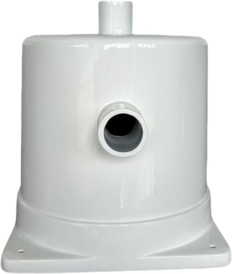 2 Inch Marine Engine Fiberglass Muffler Silencer ， White Boat Motor Noise Reduction Exhaust Silencer ， High Performance Anti-Corrosion for Yachts Sailboats Powerboats Easy Installation