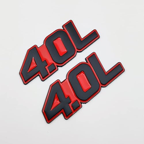 Miniatura 2 de 2 emblemas de metal con logotipo de 4.0 L de alta calidad 3D 4.0 insignias para guardabarros de puerta de automóvil, calcomanía de ala lateral,