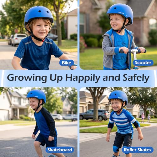 Image of Odoland Kids Bike Helmet for Boy Girl Age 3-8 for Cycling, Scooter, Skating