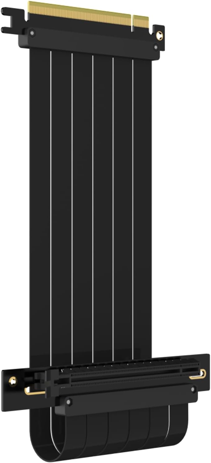 300mm PCIe 3.0 X16 Riser Cable for Low-end PCIe 3.0 GPUs, Such as GeForce RTX 20/GTX 16/GTX 10 Series and AMD Radeon RX5000/VII/RX Vega/R9 Fury Series, etc