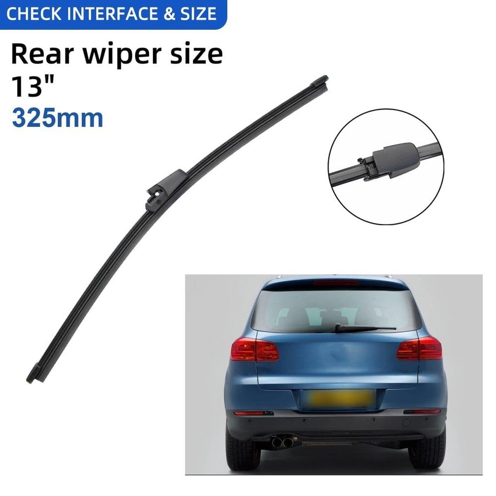 3 Uds Para Tiguan MK1 2007-2017 Escobillas Limpiaparabrisas Delanteras Traseras Accesorios Ventana Parabrisas 24 "+ 21" + 13" Limpieza Parabrisas