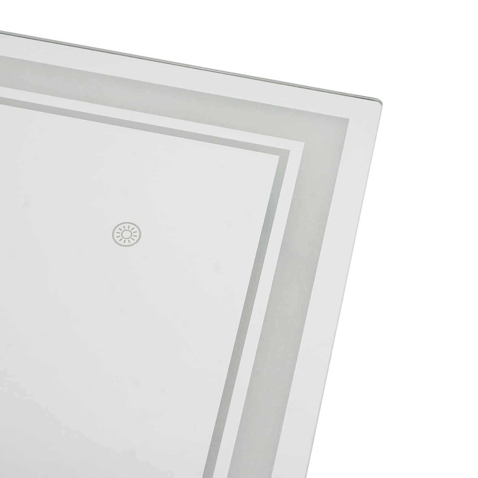 Espejo de baño LED, 60 x 80 cm, espejo de maquillaje y cosmético con 3 temperaturas de color, regulable, control táctil, función de almacenamiento, resistente al agua