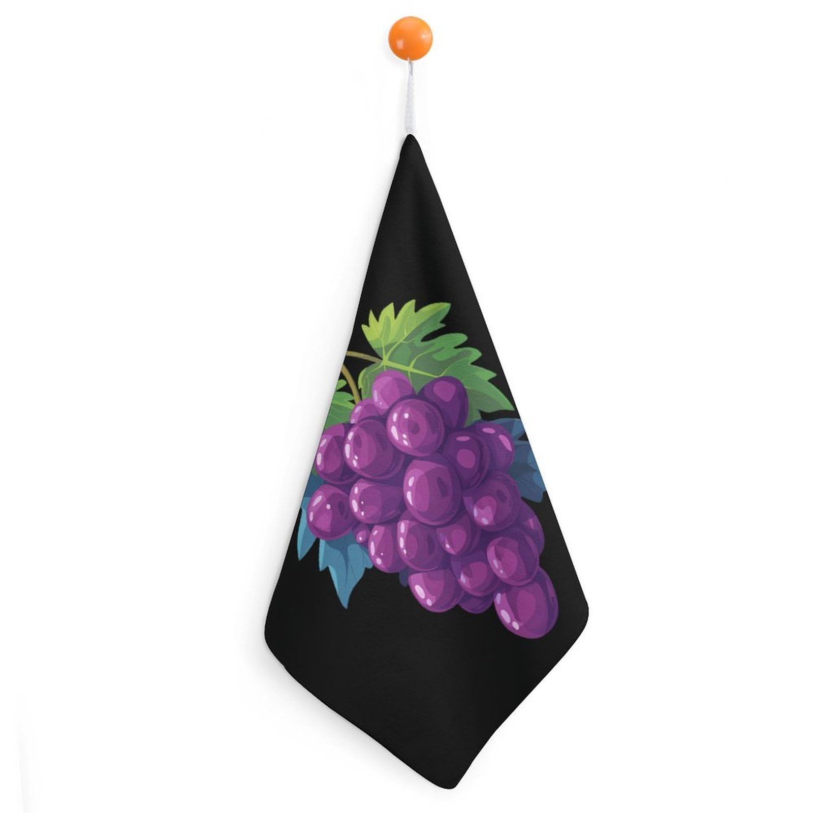 CGSBNGHA Grapes Hand Towel Hanging Face Towels Cleaning Cloths Handkerchief for Bathroom Kitchen