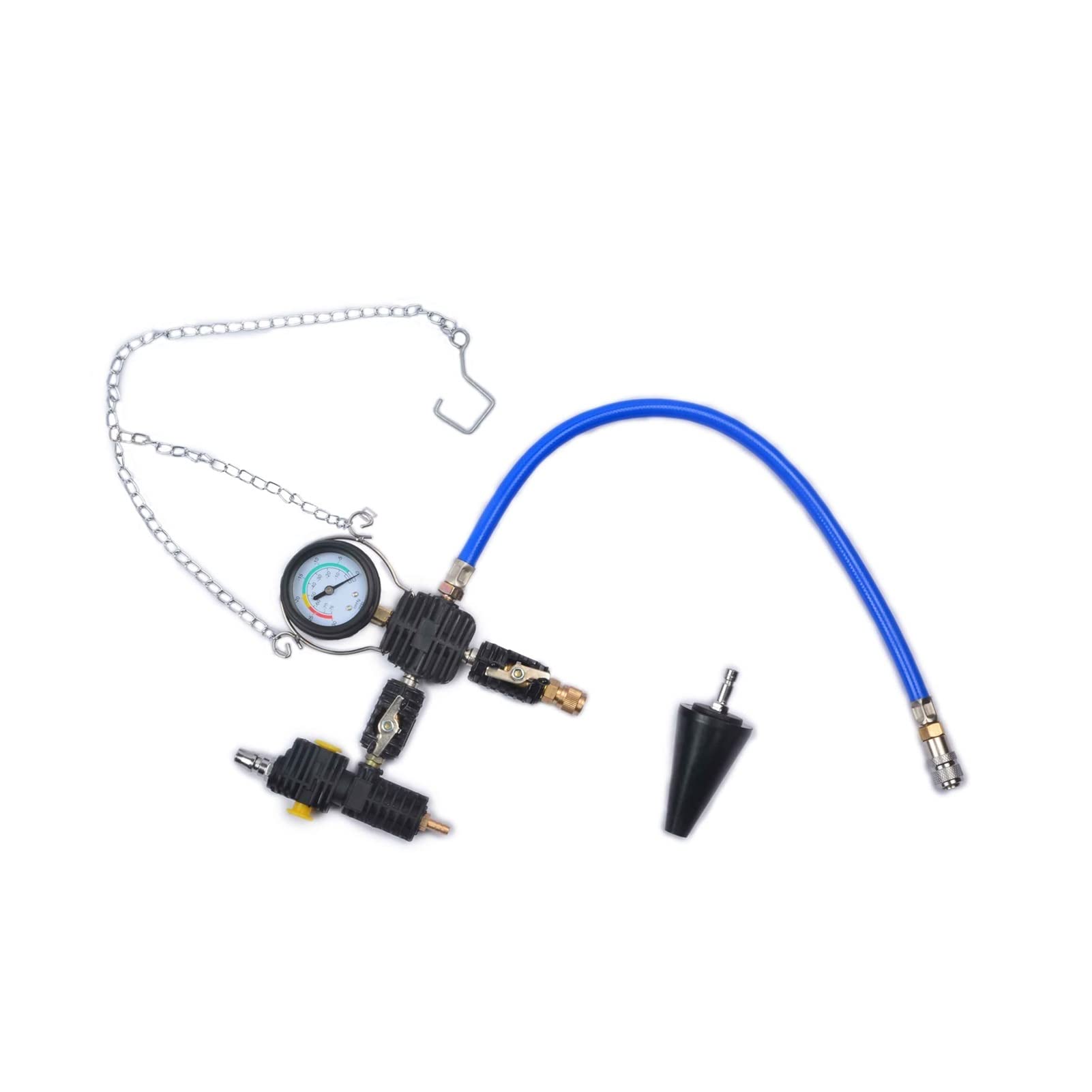 28-częściowy tester ciśnienia chłodnicy Master Cooling z zestawem do próżniowego czyszczenia i napełniania, narzędzia hydrauliczne, łatwa obsługa (29 szt. – 1305)