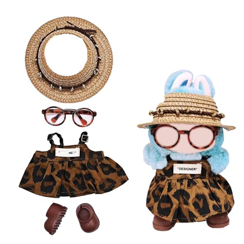 Ropa para Labubu, juego hecho a mano para ropa Labubo de 15 cm/17 cm, traje de muñeca premium con accesorios, ropa de muñeca elegante de 4 piezas para accesorios Labobo
