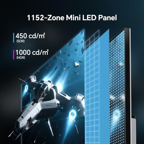 Image of KTC QHD Mini LED Monitor 27 Inch, 1440P 200Hz (OC 210Hz) Gaming PC Monitor, HDR 1000, HDMI2.0, DP1.4, USB, Swivel /Height /Pivot /Tilt Adjustable, VESA Support, White, M27T6S