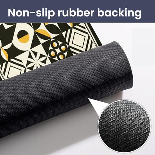 Image of MAXOSHINE PVC Bathroom Mats Anti Slip | Water Absorbent Bath Floor Mat | Quick Dry Anti Skid Bathroom Mats for Home | Door Mat for Wet Area 40x60 CM (Moroccan)