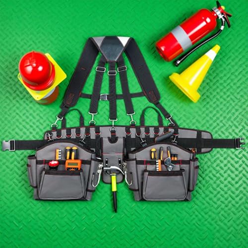 Veste de travail renforcée avec ceintures à outils et bretelles de chantier - 4