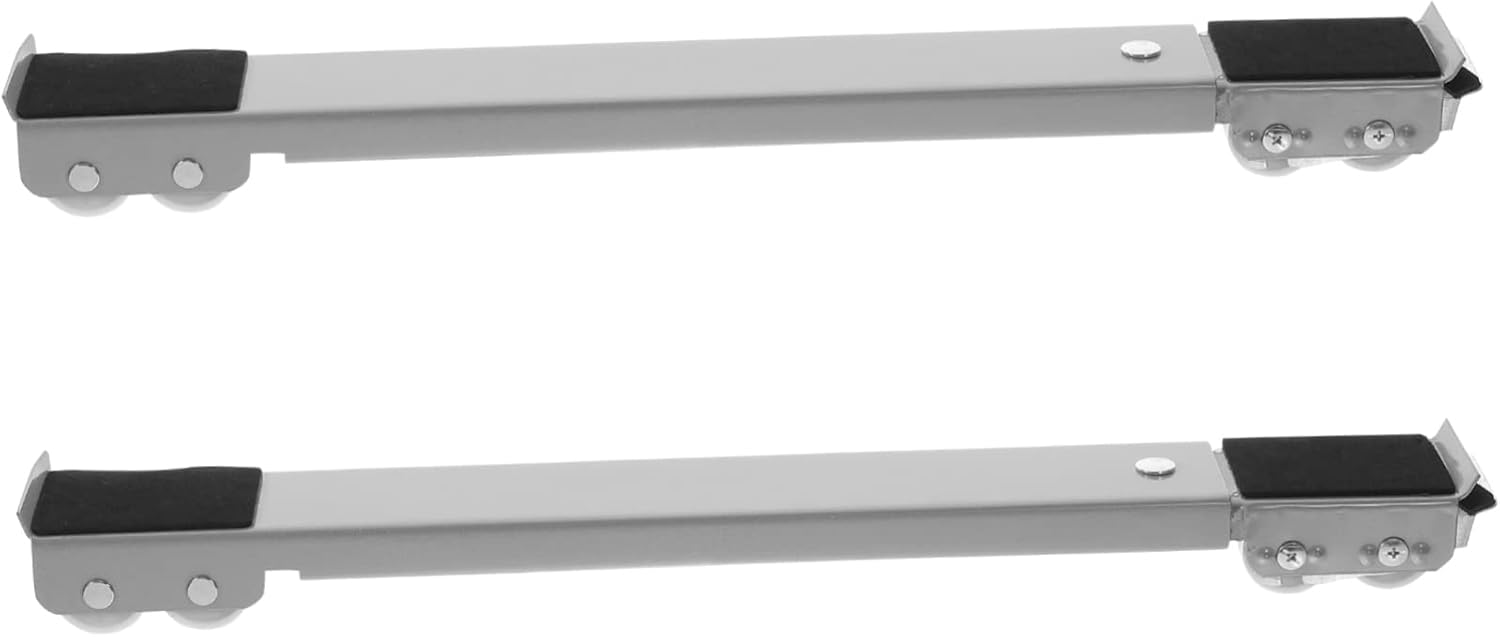 1pair Furniture Trolley of Appliance Sliders for Washing Machine Refrigerator Scalable Design Locking Wheels Grey