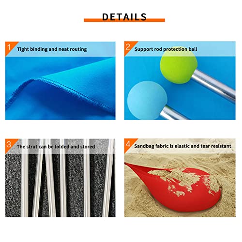 Beach Tent, Sonnensegel Strand, Portable Outdoor Sun Shading Markise, Große & Tragbare Unterstand Tarp, Schnell Aufbauender Sonnenschutz, Strand Zelt Mit UV-Schutz