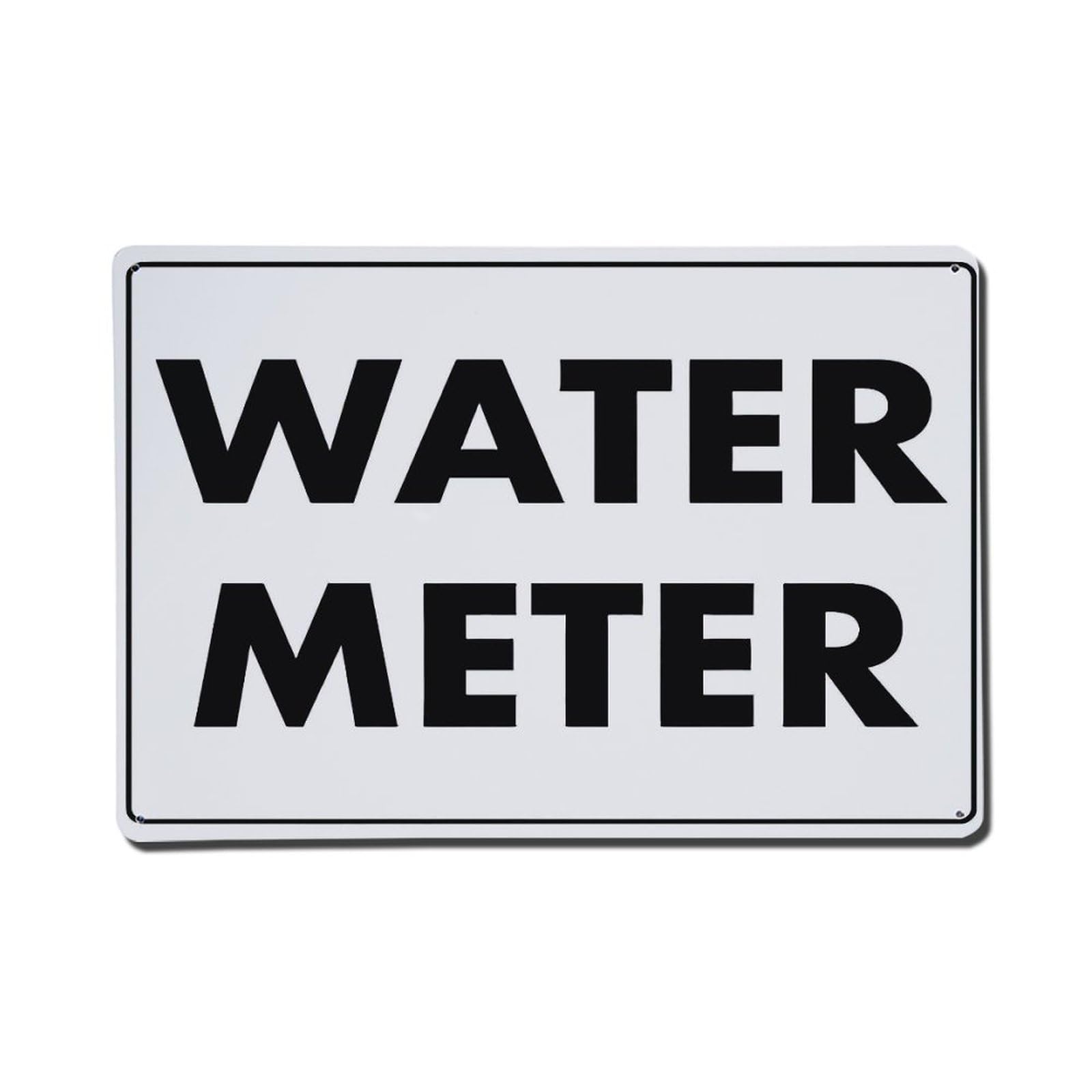 Ldfuieksufg Style Water Meter Location Sign Vintage Aluminium Metal Sign, Retro Wall Decor For Home, Bar, Garage & Farmhouse 20X30cm