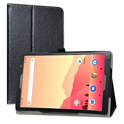 Labanema Funda para Vankyo MatrixPad S20, Slim Fit Carcasa de Cuero Sintético con Función de Soporte Folio Case para Vankyo MatrixPad S20 10 Inch/Yuntab D107 Tablet - Negro