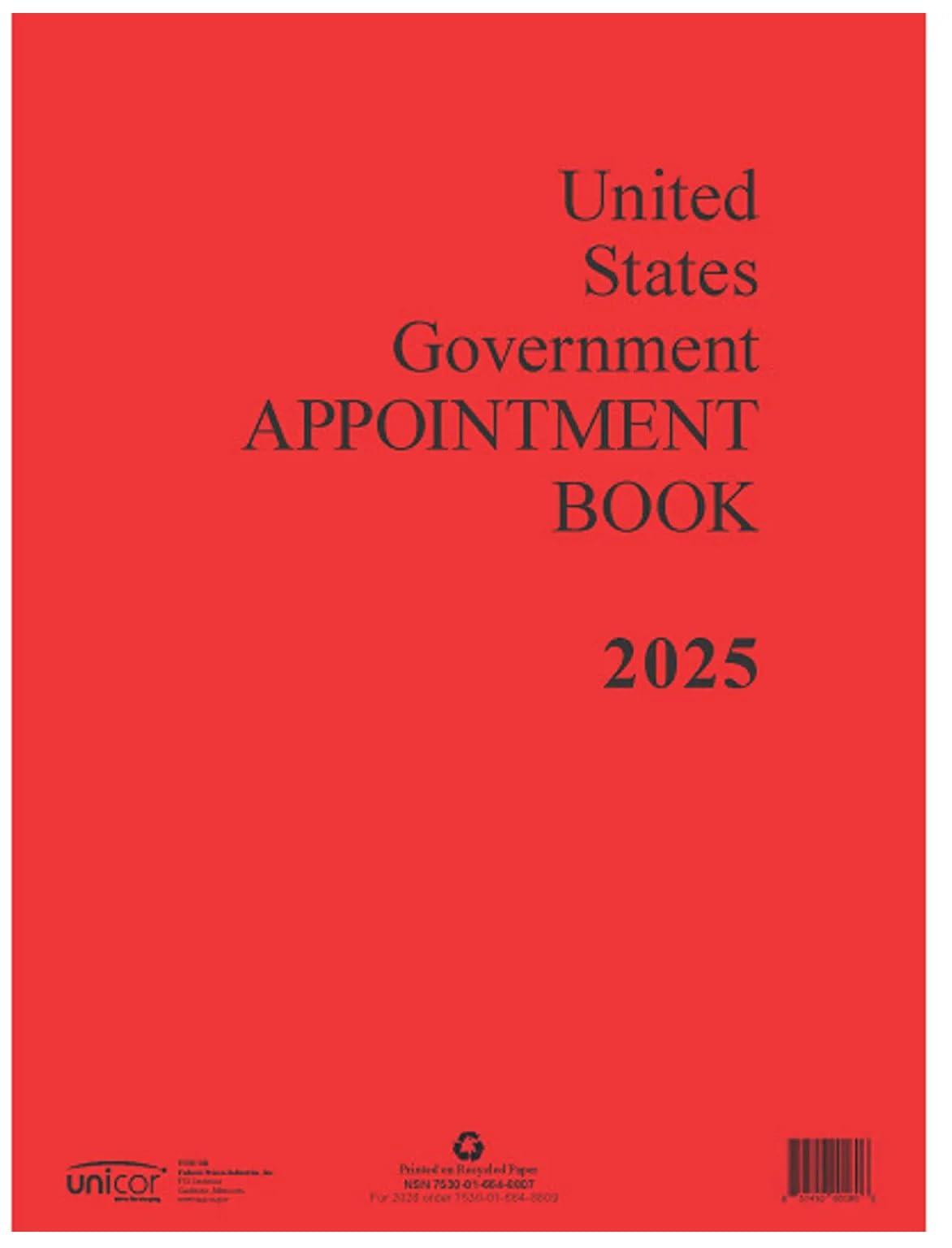 Amazon.com : Unicor 2025 Fed Weekly Appointment Book, 11 amazon-com-unicor-2025-fed-weekly-appointment-book-11-x-9-jan-dec-qty-2-office-products