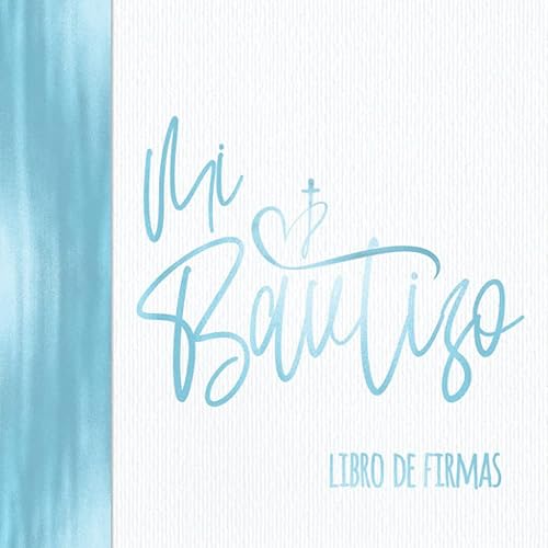 Mi Bautizo Libro de Firmas Fiesta Decoration Azul I Recuerdos y las Fotos I Recordatorio a los Invitados I lista de regalos I Para Deseos Escritos I