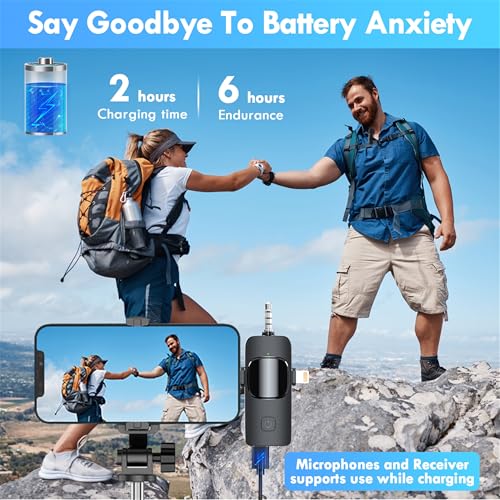 3 in 1 Wireless Lavalier Microphone for iPhone Android Camera USB-C, Noise Canceling Wireless Mini Microphone for YouTube, TikTok, Vlog, Game Live Streaming, Interviews, Video Recording - Image 5