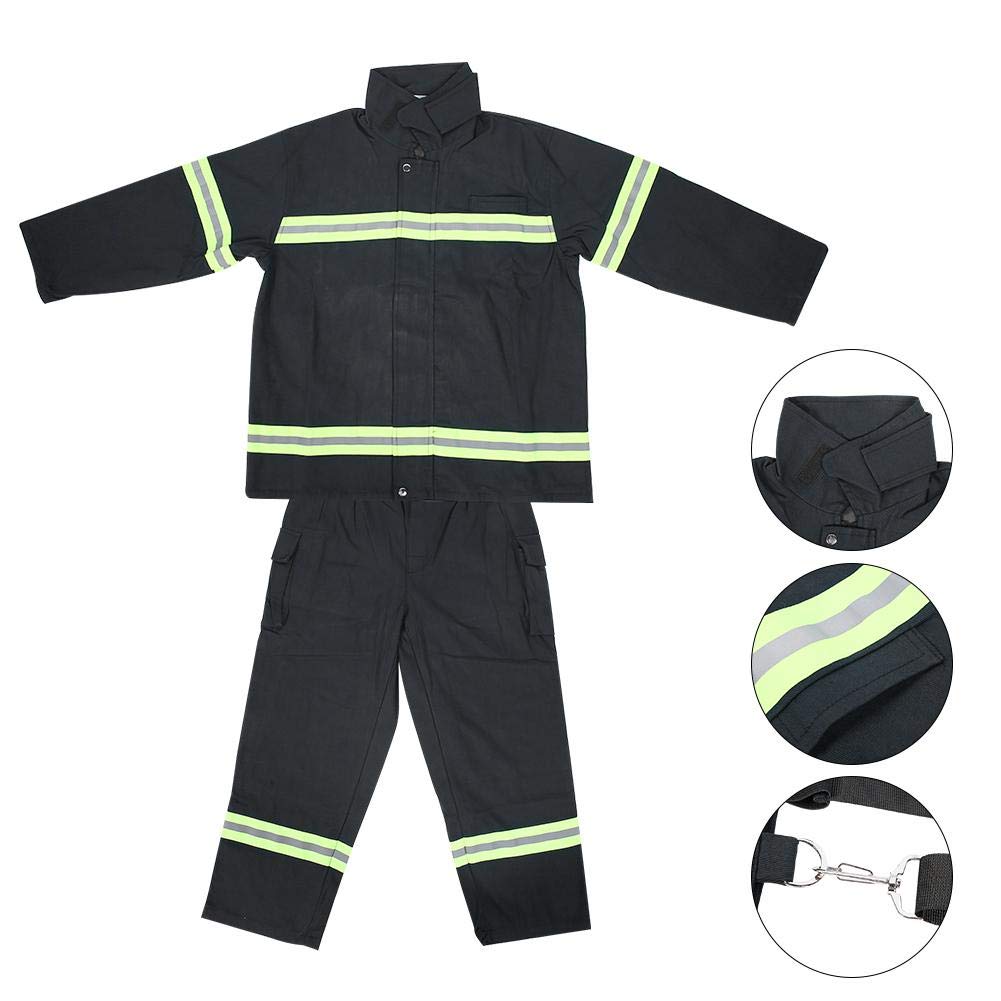 Vêtements ignifuges, vêtements ignifuges résistants à la chaleur, pantalon de protection de pompier à haute visibilité résistante Vêtements résistants au feu (L)