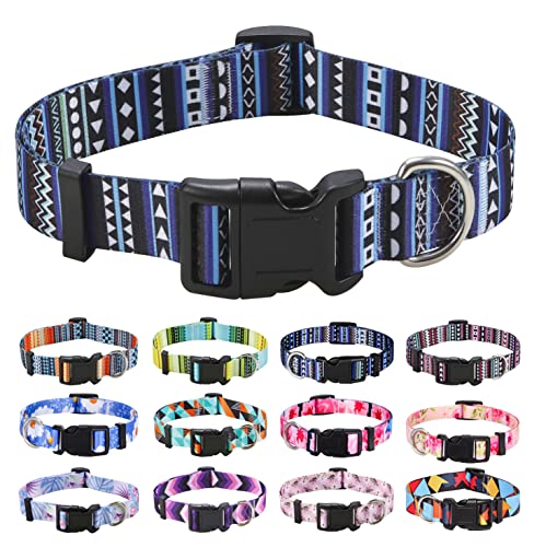Mihqy Dog Collar for Small Dogs Cute Small Dog Pet Collar Cat Collar, with Bohemia Tribal Geometric Patterns