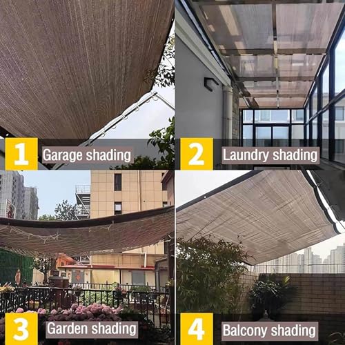 Toldo marrón de 2x6 m rectangular impermeable como soluciones de protección solar 8
