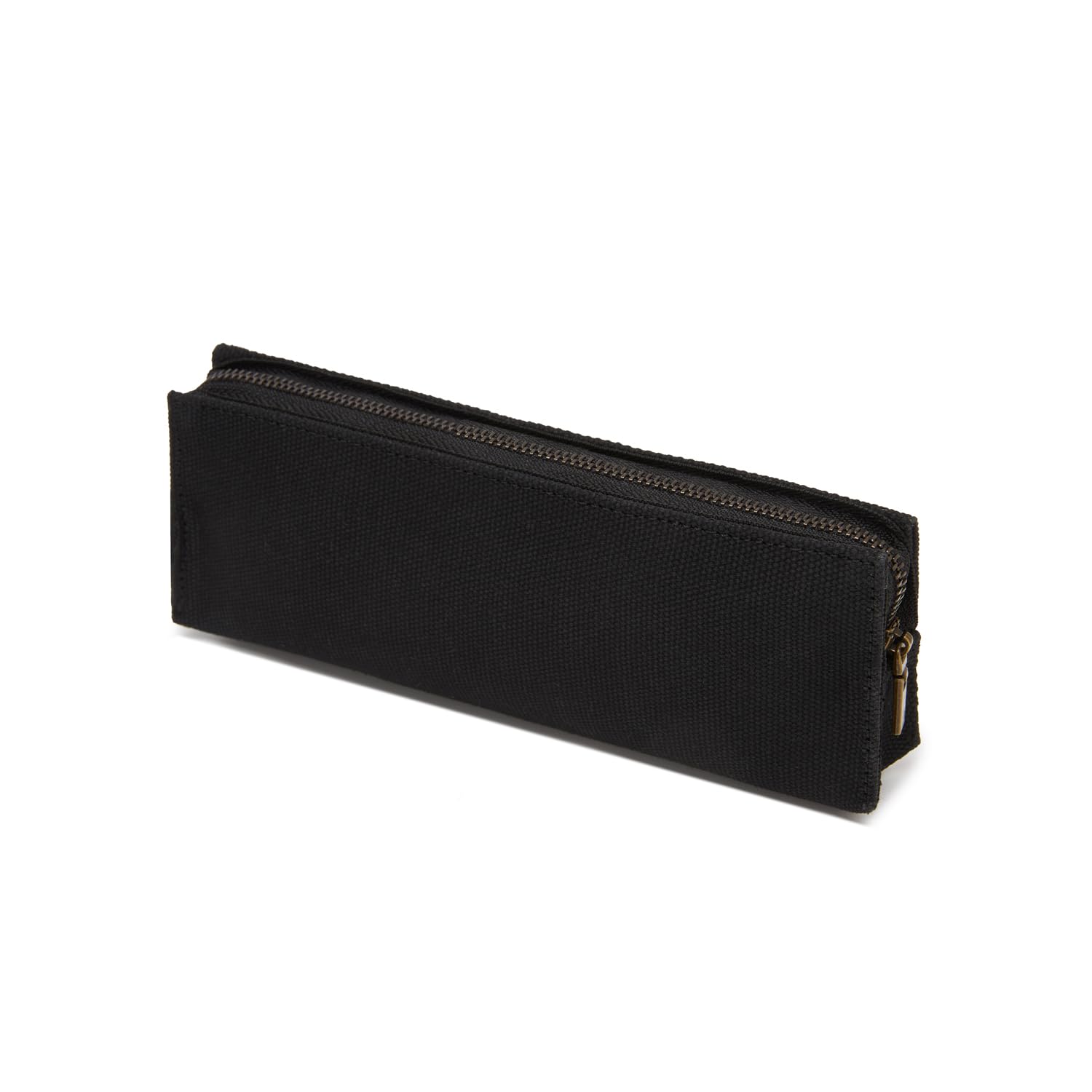 Canvas Pencil Case Lightweight and Durable Ideal Pencil Pouch (Black, Canvas)