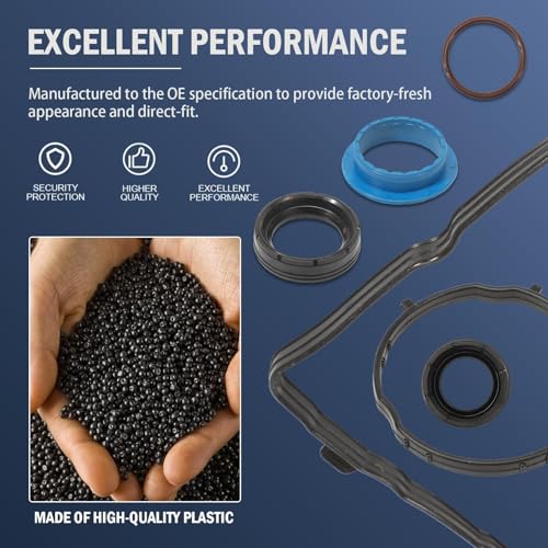 Image of VC1184G Engine Valve Cover Gasket Set fits Pacifica 2017-2022, Voyager 2020-2022, Durango 2016-2022, Ram 2019-2020, Grand Cherokee 2016-2019, Wrangler 2018, DOHC 24V with Grommets Replaces VS50919,