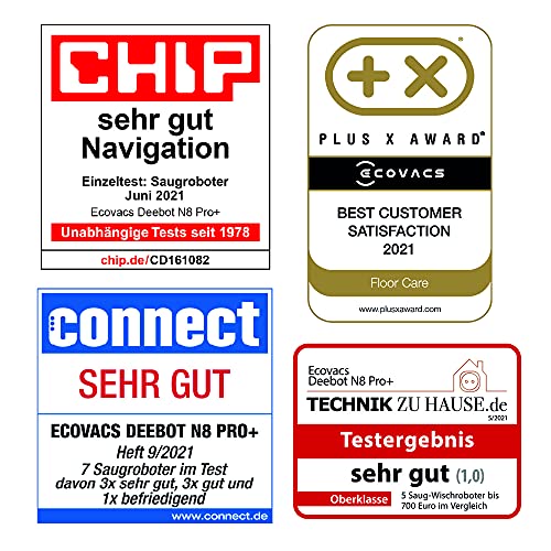ECOVACS DEEBOT N8 PRO+ Staubsauger Roboter mit Absaugstation, 2600 PA, nass wischen, 3D-Hinderniserkennung, Saugroboter… - Image 7
